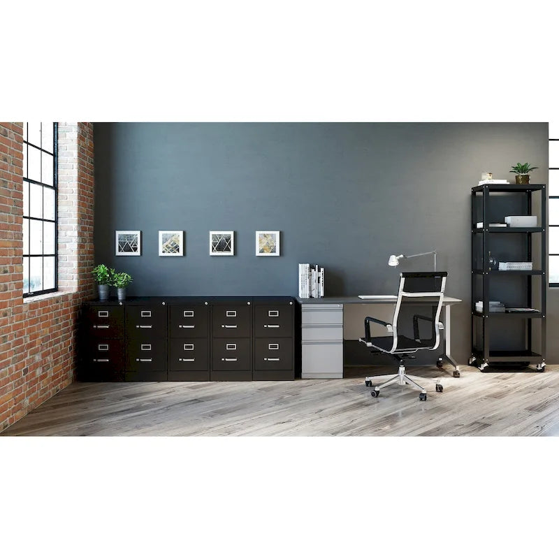 Archivador vertical para cartas de 2 cajones, 22 pulgadas de profundidad