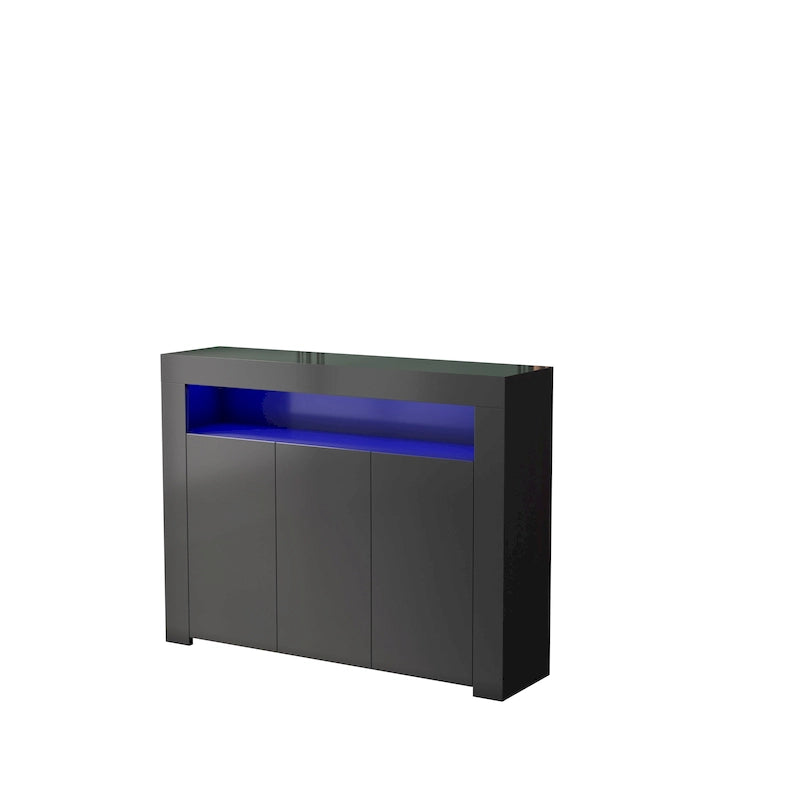Sideboard mit 3 Türen und ferngesteuerter LED-Beleuchtung