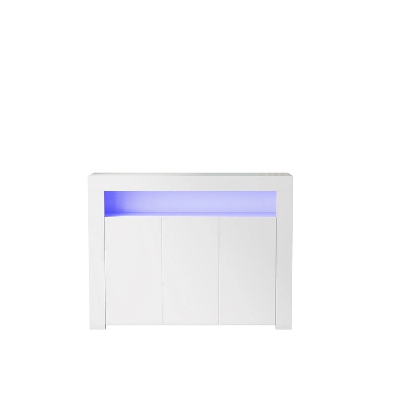 Aparador de 3 puertas con iluminación LED controlada a distancia