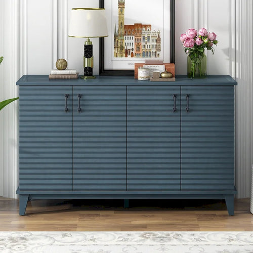 Sideboard mit 4 Türen, verstellbaren Einlegeböden und Metallgriffen