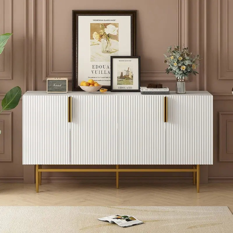 60 Modern Elegant 4-Door Cabinet Buffet/Sideboard