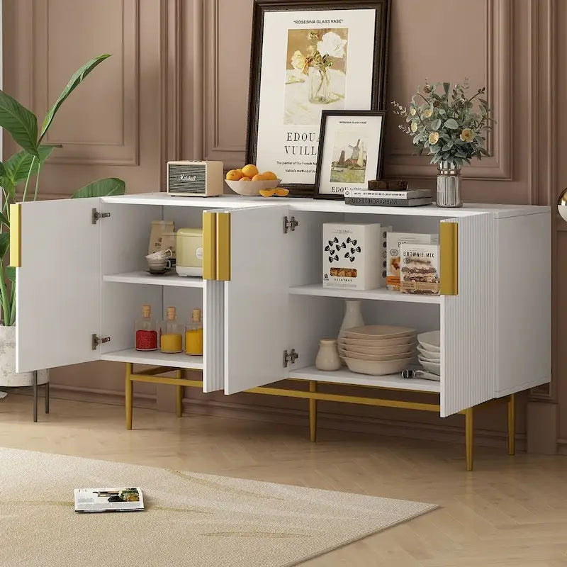 Aparador/ buffet moderno y elegante de 4 puertas de 60