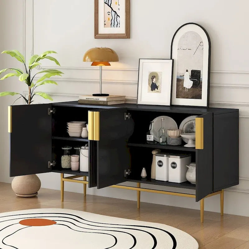 Aparador/ buffet moderno y elegante de 4 puertas de 60