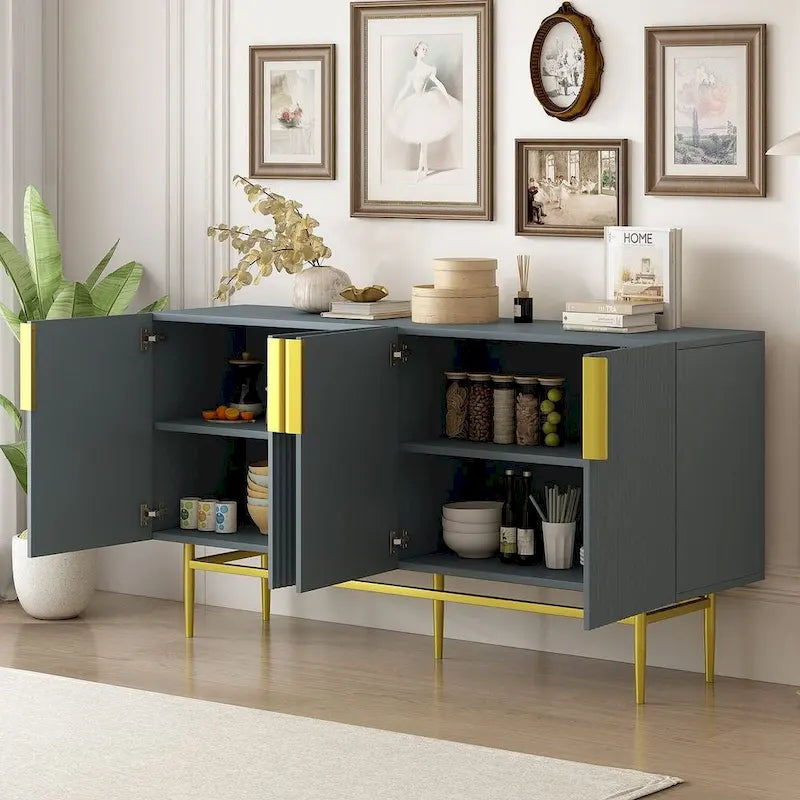 Aparador/ buffet moderno y elegante de 4 puertas de 60