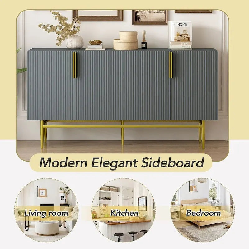 Aparador/ buffet moderno y elegante de 4 puertas de 60