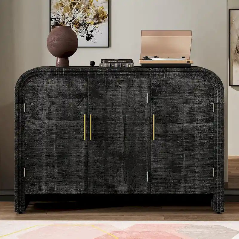 Vintage Chic Wooden Sideboard with Foot Pads