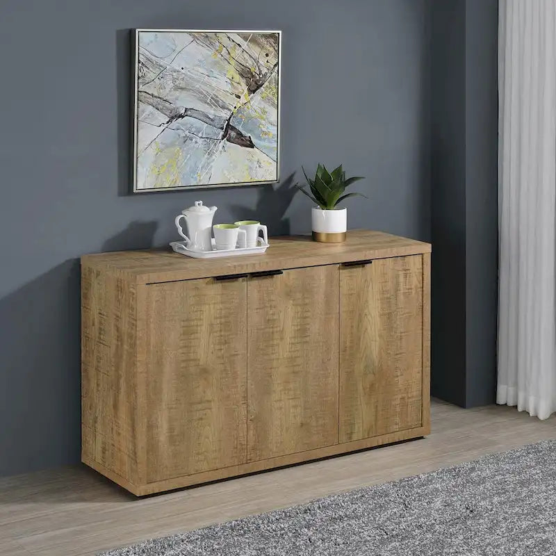 Pamplona Mango 3-door Accent Cabinet with Adjustable Shelves