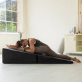 Verstellbare Yoga-Rampe aus Schaumstoff und Bettbank mit Microvelours-Bezug