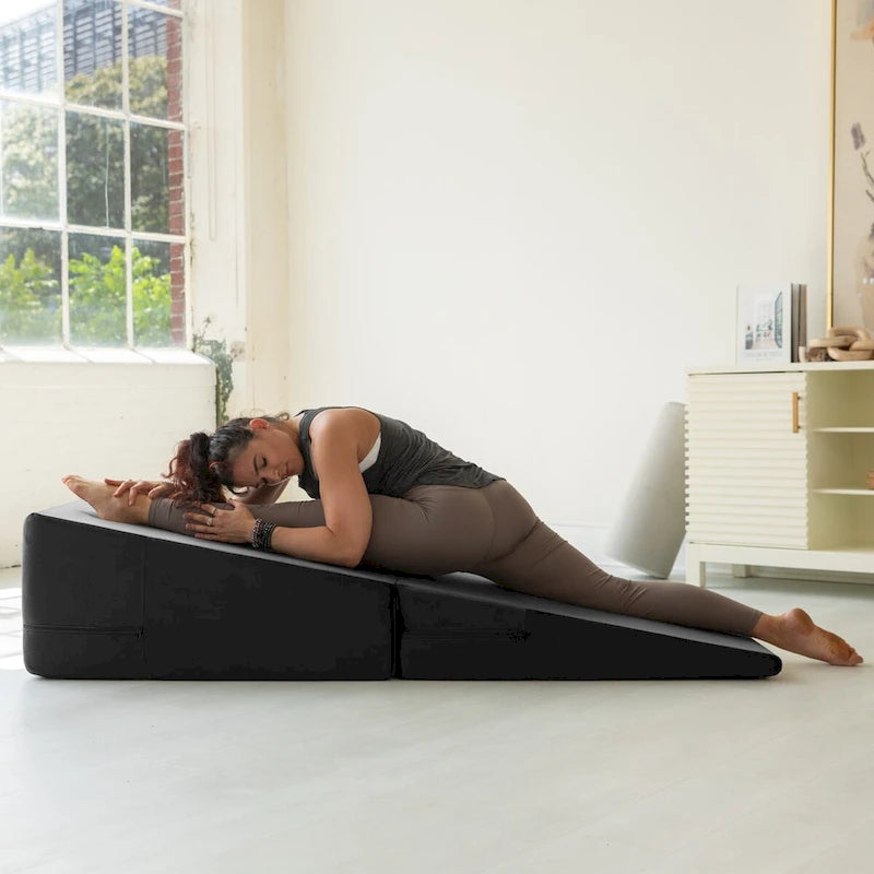 Avana Reach Super Ramp / Convertible Bed Bench w/ Slip Cover for Yoga & Massage, Microvelvet