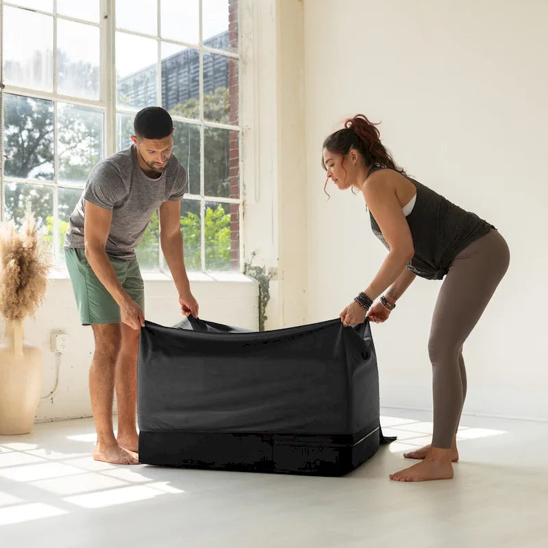 Rampa de yoga y banco de cama convertibles de espuma con funda de microterciopelo