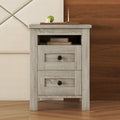 Mobile contenitore in legno stile rustico con 2 cassetti
