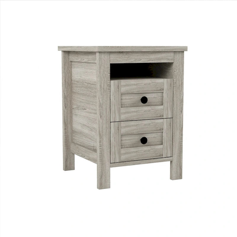 Mobile contenitore in legno stile rustico con 2 cassetti
