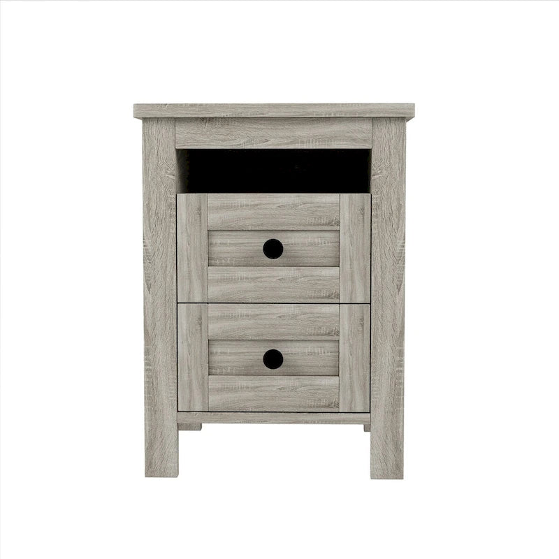 Mobile contenitore in legno stile rustico con 2 cassetti