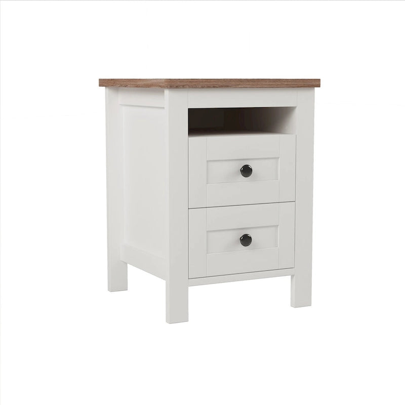 Mobile contenitore in legno stile rustico con 2 cassetti