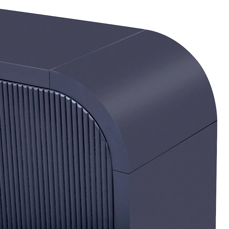 Opbergkast met 4 deuren, afgeronde hoeken en golvende deurpanelen