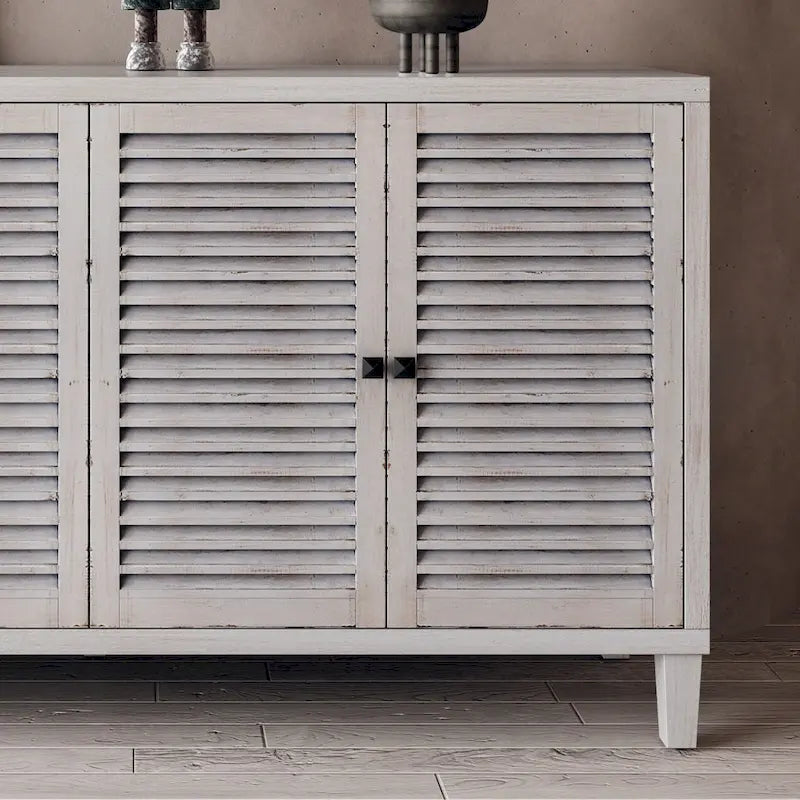 Akzent-Sideboard aus Holz mit 4 Türen und verstellbaren Ablagen