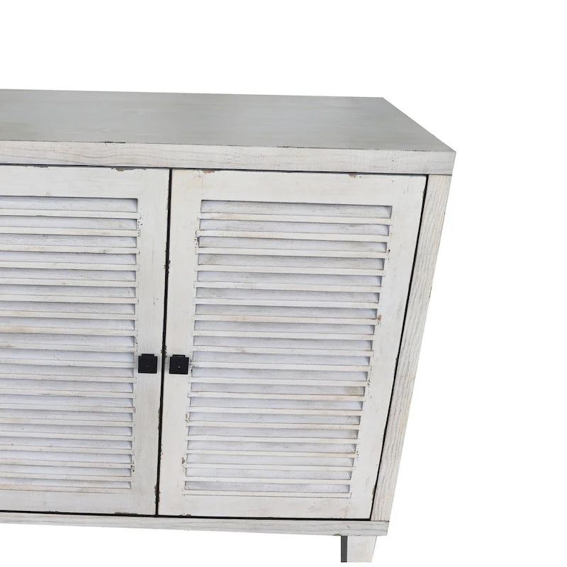 Akzent-Sideboard aus Holz mit 4 Türen und verstellbaren Ablagen