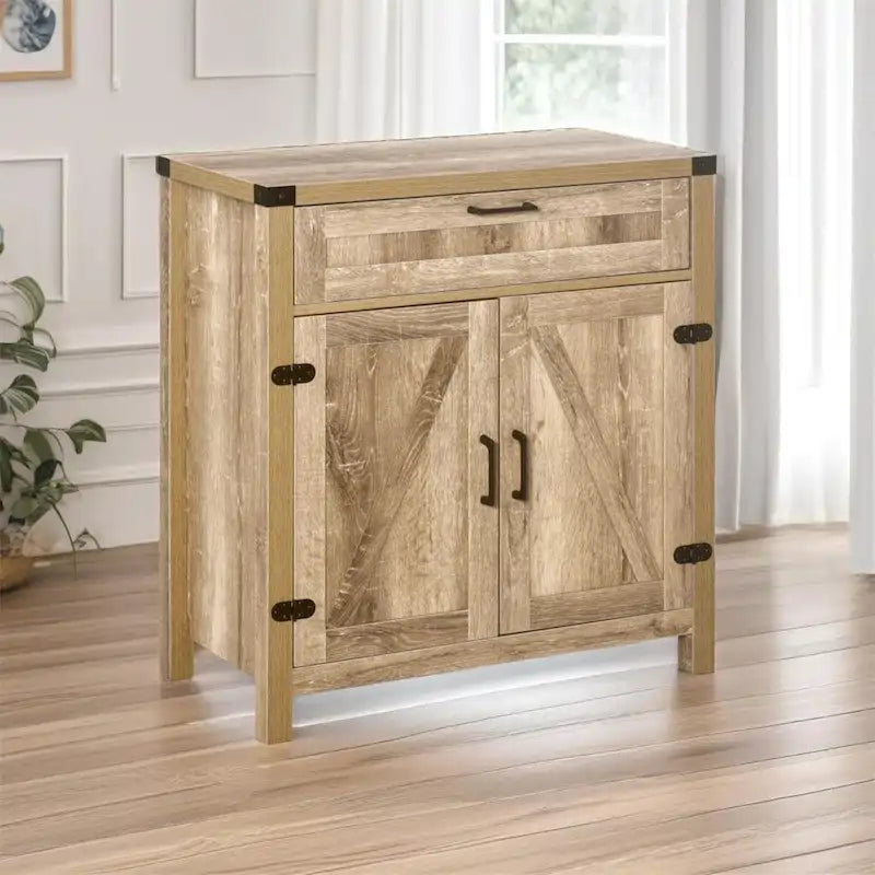 Holz-Buffetschrank mit Schublade und verstellbarer Ablage - N/A