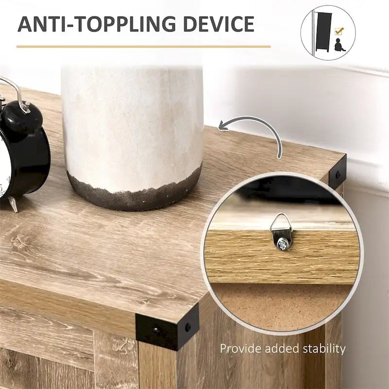 Holz-Buffetschrank mit Schublade und verstellbarer Ablage - N/A