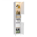 Armario alto para baño con luz automática y estantes ajustables